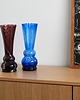 wazony Wazon szklany niebieski, duński design, lata 60, produkcja: Dania 1