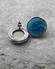 kolczyki wire wrapping Spękania w błękicie - sztyfciki 3