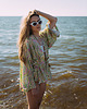 bluzki kimonowe damskie Kimono Hippie short 3