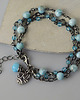 bransoletki z kamieni naturalnych Larimar z topazem w srebrze - bransoletka 1