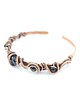 bransoletki wire wrapping Miedziana bransoleta cuff z onyksem 6