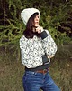 czapki damskie Czapka  beanie handmade melanż ecru 1
