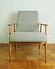 fotele Fotel Lisek PRL, Fotel 300-190, Naturalna tkanina 3