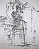 grafiki i ilustracje WYPRZEDAŻ SZTUKI! Rysunek cienkopis Mury Kraków oryginalny 21x30 cm 1