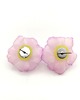 kolczyki z masy plastycznej Kolczyki sakura delikatne kwiaty półprzezroczyste handmade stal 2