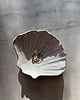 pojemniki na biżuterię Handmade Muszelka na Biżuterię Ceramiczna Rustic Freckled White 1