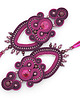 kolczyki soutache Eleganckie kolczyki w kolorze burgundowym 2