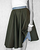 spódnice midi F 368 CIRCLE KHAKI 4