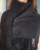 szale damskie Szalik filcowany czarny 3