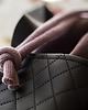 torby na ramię Torebka worek handmade ze śliwkowego weluru i pikowanej ekoskóry 1