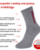 skarpetki męskie Skarpetki trekkingowe z wełny merynos szare 1
