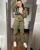 bluza z kapturem damska Bluza Line Khaki 2