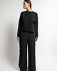 bluza bez kaptura damska Bluza z haftem Amsterdam czarna 1