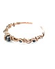 bransoletki wire wrapping Ozdobna bransoleta mankietowa z turmalinem 9