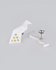 kolczyki ceramiczne Kolczyki z Porcelany Origami Paw Biało-Złote 1