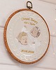 kartki, zaproszenia na chrzest Haftowana personalizowana pamiątka chrztu w oprawie 20 cm 2