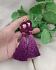 kolczyki soutache Kolczyki chwosty jagodowe bakłażanowe wrzosowe śliwkowe 4