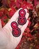 kolczyki soutache Kolczyki sutasz czerwono czarne sztyfty 2