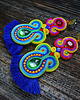 kolczyki soutache Waikiki- etniczne kolczyki soutache 1