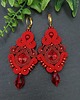 kolczyki soutache Iva czerwone wieczorowe kolczyki sutasz 2