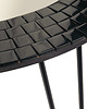 stoliki kawowe Czarny stolik kawowy z lustrem, czarny okrągły stolik, nogi metalowe hairpin 4