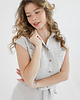 sukienki midi damskie Lniana Sukienka MARIGOLD gray stripes 4