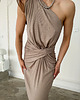 sukienki midi damskie Sukienka Linea taupe 9