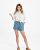szorty damskie Lniane spodenki BLOOM dusty blue 2