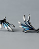 kolczyki wire wrapping Kolczyki wkrętki niebieskie skrzydła 1