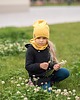 czapki dziecięce Czapka z kominem dziecięca wiosenna  - musztarda 2