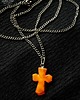 biżuteria męska Bursztynowy krzyżyk ręcznie wycięty Dla niego, dla niej prezent handmade 5