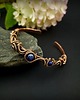 bransoletki wire wrapping Miedziana bransoleta mankietowa z lapis lazuli 4