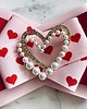 broszki Kolekcja  LOVE Brosza z nowoczesnym  sercem z perełek 4