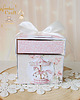 kartki, zaproszenia na chrzest Exploding box na chrzest, roczek, narodziny "Pink Flowers Girl 1"GOTOWY 1