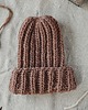 czapki dziecięce Wełniana czapka Fluffy  Ciemny wrzos 100 % wełna 3