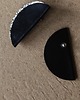 kolczyki - inne New Moon. Czarne skórzane kolczyki Księżyce 5