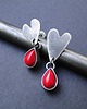 kolczyki srebrne Sztyfty Red Heart 2