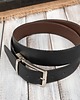 paski męskie Pasek męski skórzany 115 cm dwustronny brązowy i czarny 4