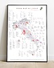 plakaty WINO Włochy regiony winiarskie plakat mapa 1