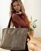 torby na ramię Torba NA LAPTOP Shopper w kolorze taupe z nubuku tapicerskiego 2
