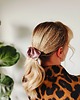 spinki i klamry do włosów Scrunchie spinka klamra jedwabna różowe złoto 3