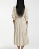 sukienki maxi damskie Elegancka sukienka koszulowa maxi rozkloszowana z wiskozy z paskiem - M1312 1