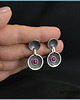 kolczyki srebrne Kolczyki srebrne fuchsia agate 4