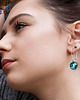 kolczyki szklane Blue Bird kolczyki długie z ptaszkami 2