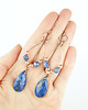 kolczyki wire wrapping Długie kolczyki z lapis lazuli 1