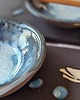patery i talerze Błękitny ceramiczny zestaw do sushi dla 2 osób handmade 3