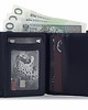 portfele męskie Mini Portfel na Karty Skóra Granatowy BX82 1
