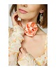 chokery Jedwabny brzoskwiniowy choker 2