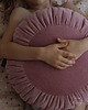 poduszki gładkie Dekoracyjna różowa poduszka vintage welurowa plisowana 1