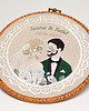 Ślub - inne Haft ślubny w tamborku 20 cm, indywidualna pamiątka ślubna, rocznicowa 3